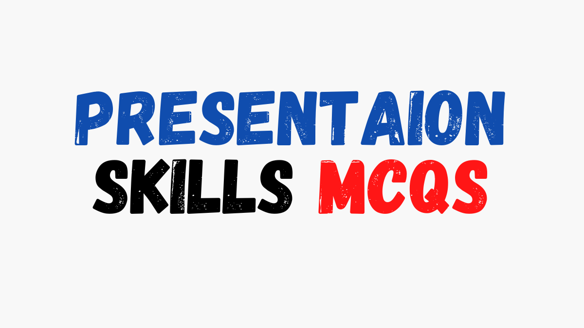the outline of a presentation should include mcq